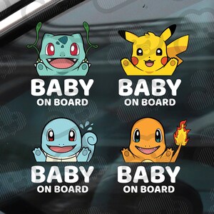 Autocollant sticker BEBE A BORD BABY ON BOARD ROUGE Decografix Longueur du  sticker 1 cm CHOIX TEXTE BÉBÉ À BORD