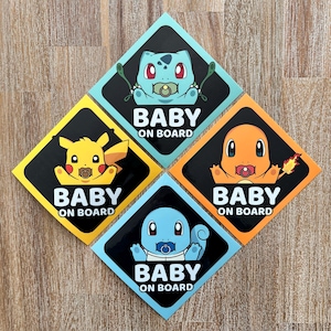 Naklejki na okna Baby on Board | Starter Gen1 | Wodoodporne, trwałe, do użytku na zewnątrz | Prezent dla dziecka | Naklejki zapewniające bezpieczeństwo dziecka