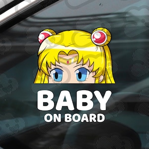 Baby on Board Stickers / Decals | Anime | Stickers | Weatherproof Car Decal | High-Quality Outdoor Durable | Baby Gift