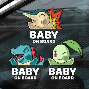 Naklejki / Kalkomanie Baby on Board | Gen2 | Naklejki | Wodoodporna naklejka samochodowa | Wysokiej jakości, trwała, do użytku na zewnątrz | Prezent dla dziecka