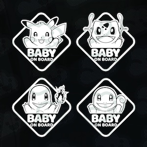 Naklejki / Kalkomanie Baby on Board | Gen1 | Naklejki | Wodoodporna naklejka samochodowa | Wysokiej jakości, trwała, do użytku na zewnątrz | Prezent dla dziecka