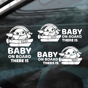 Naklejki / Kalkomanie Baby on Board | Baby On Board There Is | Naklejki | Wodoodporna naklejka samochodowa | Wysokiej jakości, trwała, do użytku na zewnątrz | Prezent dla dziecka