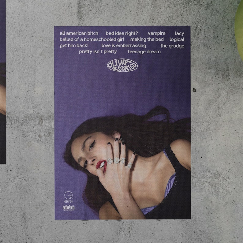 Olivia Rodrigo GUTS Track List Poster Canvas Guts Album - Etsy