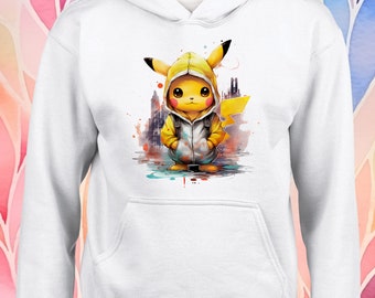 Streetstyle Pikachu Pokemon kindertrui met capuchon