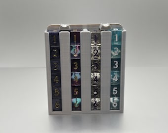 Lorcana Trove Dice Holder: Silver Damage Counter Display (dice not included)