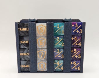 Magic Dice Holder: Counter and Status Tracker Display (dice not included)