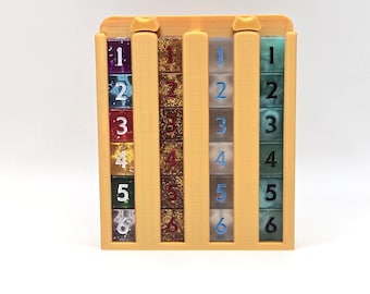 Lorcana Trove Damage Counter Dice Holder and Display in SILK GOLD - Fits up to 4 Sets or 24 Dice! (Dice not included)