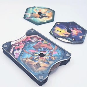 Lorcana Spin Dial Lore Counter Display and Holder in SPARKLE BLUE (Counters not included)