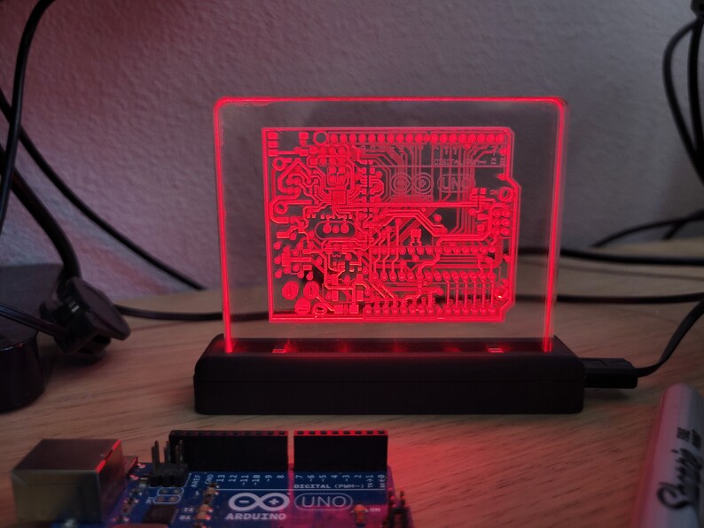 Arduino Acrylic LED Illuminated Art Piece With Patterns plexiglass ...