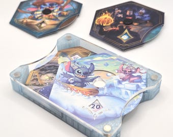 Lorcana Spin Dial Lore Counter Display and Holder in ICE BLUE (Counters not included)