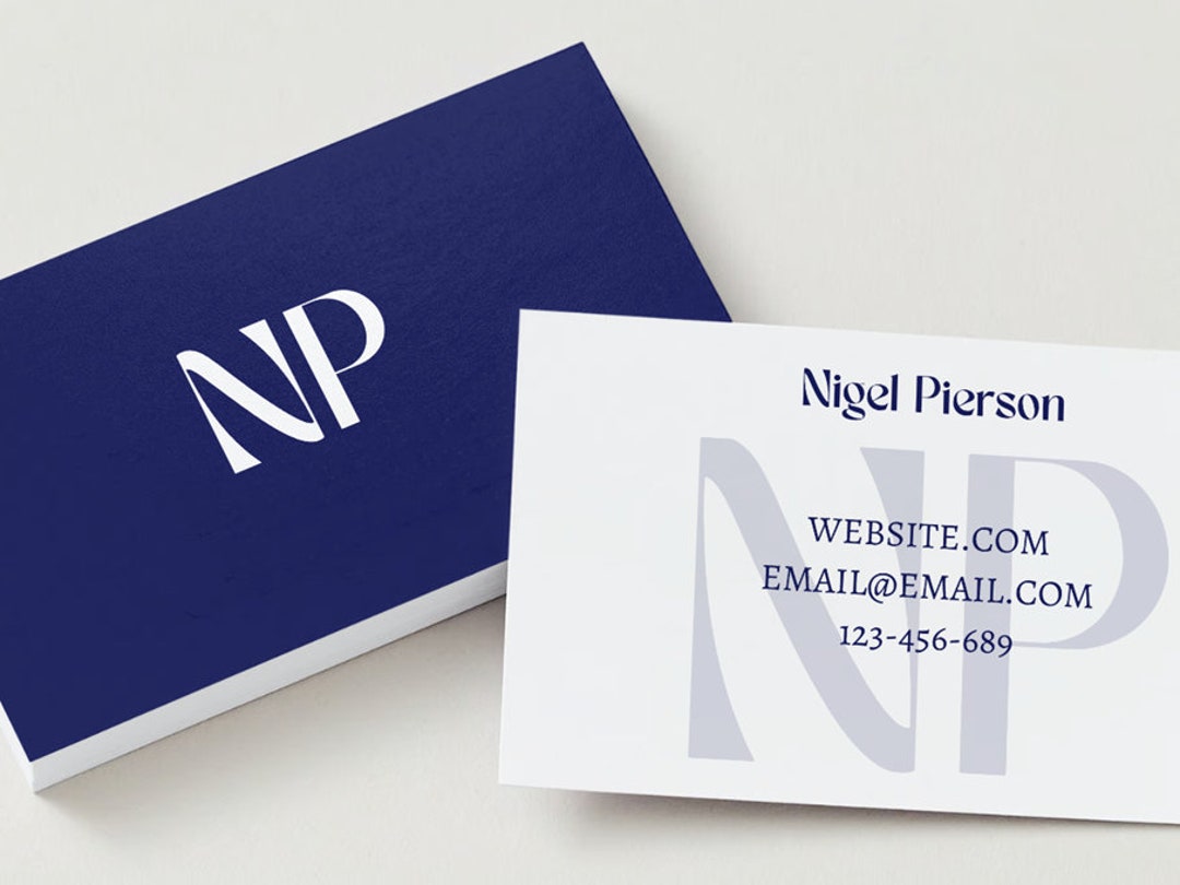 Business Card Template DIY Printable Business Card Small Etsy