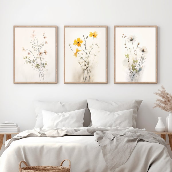 Minimal Flower Art - Etsy
