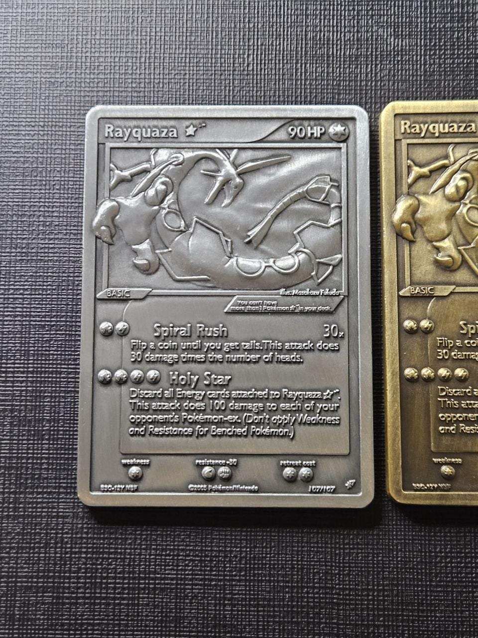ポケモン3Dメタルカード - レックウザ ゴールドスターex デオキシス