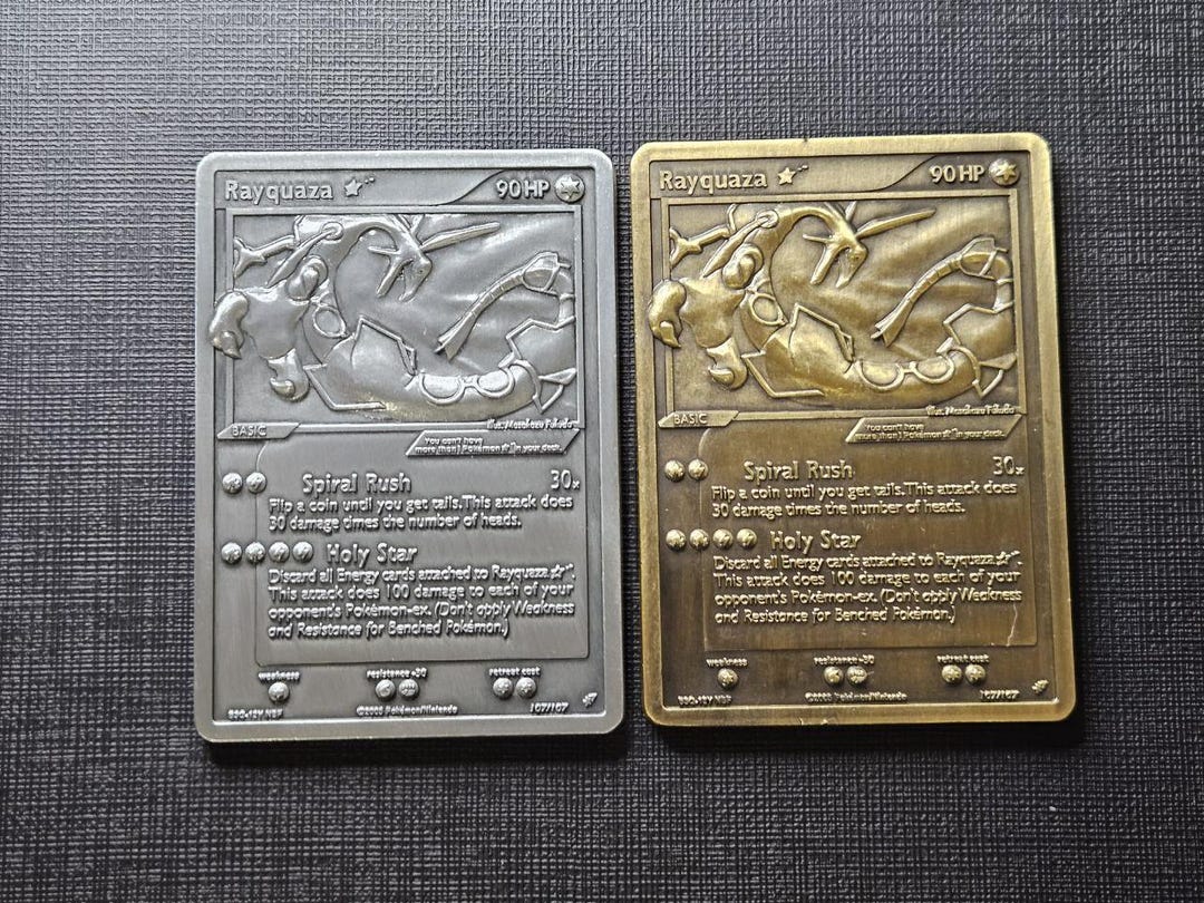 ポケモン3Dメタルカード - レックウザ ゴールドスターex デオキシス