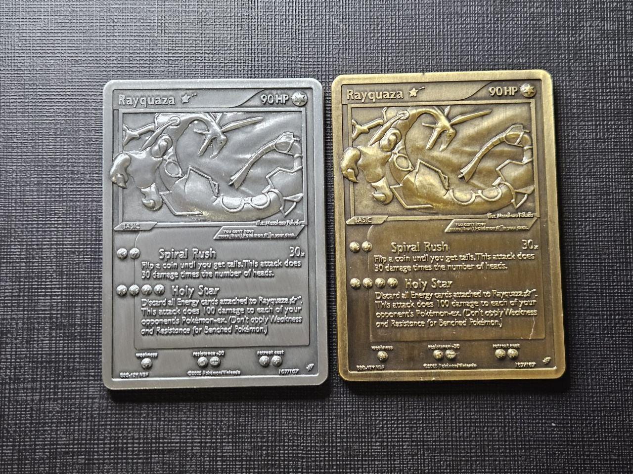 ポケモン3Dメタルカード - レックウザ ゴールドスターex デオキシス