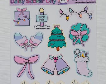 Christmas Sticker Sheet Planner Stickers