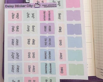 Monthly Script Planner Tabs Colorful