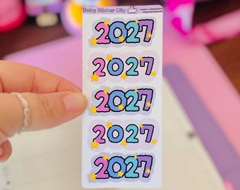 2027 Colorful Sticker Sheet