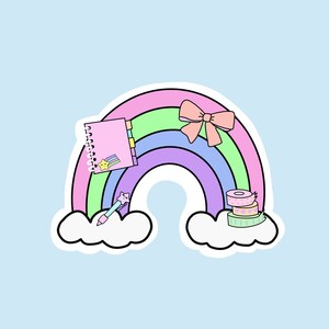 Planner Rainbow Die Cut Sticker