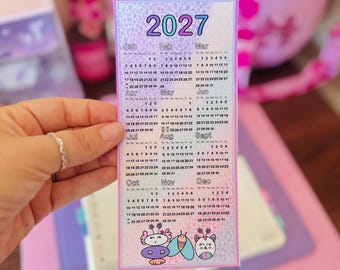 2027 Year at a Glance Full Page Sticker Hobonichi Weeks A6 B6