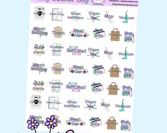 Icon Planner Journal Agenda Stickers Daily Chores Stickers