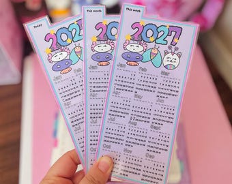 2027 Pencil Board Calendar Overview laminated Hobonichi Weeks