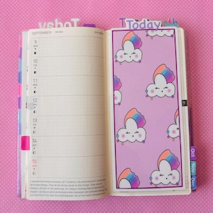 Cloud Rainbow Today Planner Pencil Board Bookmark Weeks pencil board