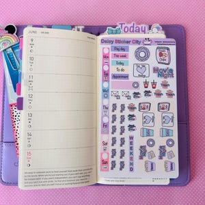 Weekly Stickers Planner Kit for Hobonichi Weeks / Hobonichi Weeks Sticker Sheet / Movie Night