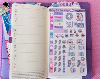 Weekly Stickers Planner Kit for Hobonichi Weeks / Hobonichi Weeks Sticker Sheet / Movie Night
