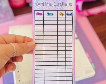 Full Page Online Orders Sticker, Hobonichi Weeks Planner, Hand Drawn Design