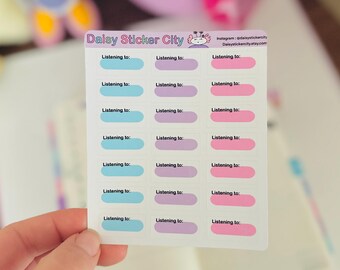 Listening To Planner Sticker Tracker