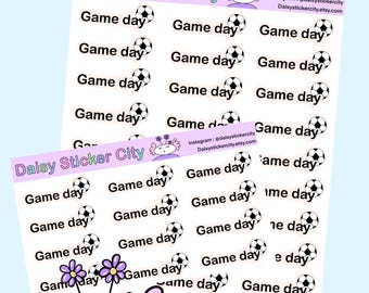 Soccer Game Stickers, Soccer Game Planner Reminder Stickers