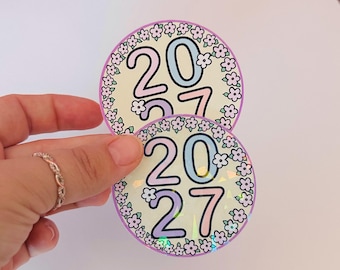 2027 Die Cut Sticker Holographic