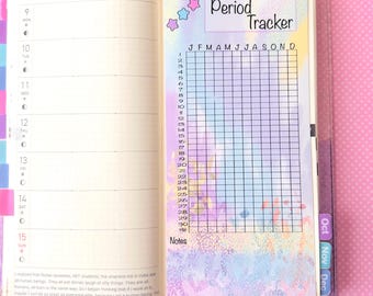 Period Tracker Full Page Hobonichi Weeks Planner Sticker A6 B6