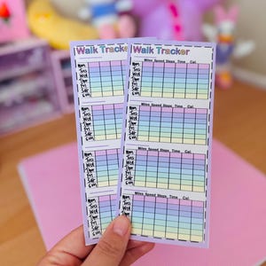 Walking Pad Tracker Full Page Sticker / Walk Tracker / Planner Walk Tracker Sticker Hobonichi Weeks B6 A6 image 1