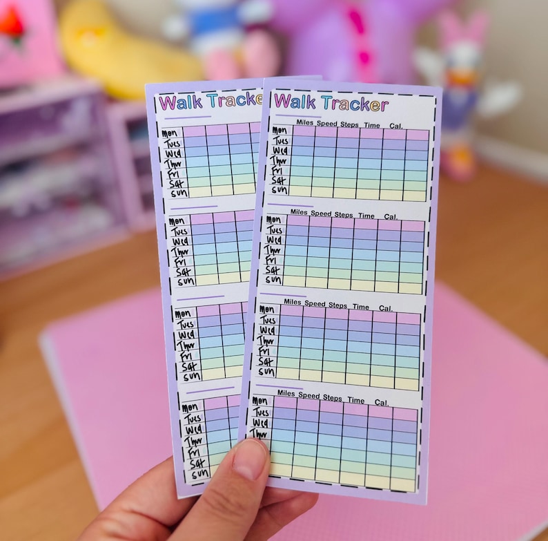Walking Pad Tracker Full Page Sticker / Walk Tracker / Planner Walk Tracker Sticker Hobonichi Weeks B6 A6 image 1
