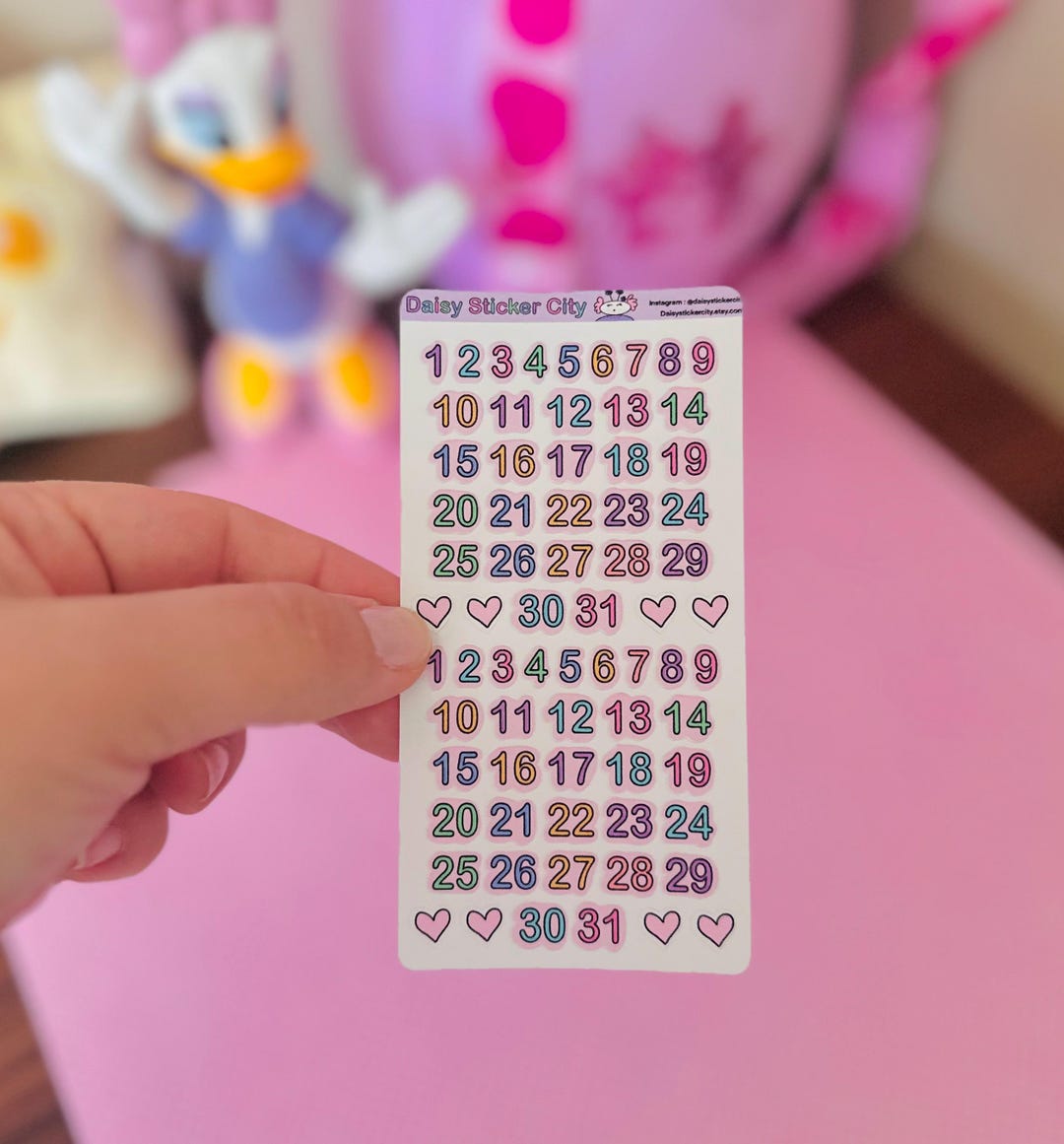 Number Planner Sticker Sheet - Etsy