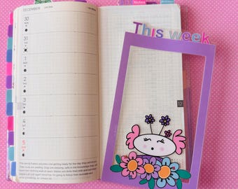 Planner Dashboard Page Marker Lola Flowers Pencil Board A6 Weeks B6 Personal