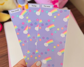 Pencil Board Planner Rainbows and Stars