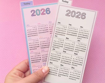 Pencil Board 2026 Calendar Overview laminated Hobonichi Weeks