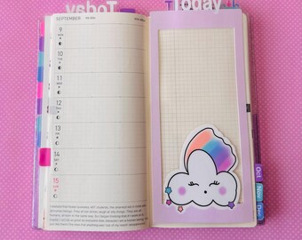 Cloud Rainbow Planner Dashboard Page Marker Lola Flowers Pencil Board A6 Weeks B6 Personal