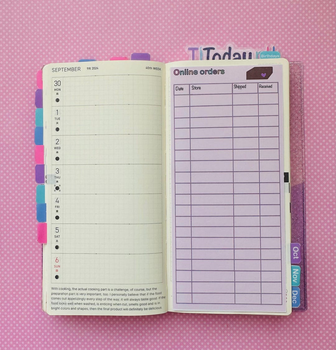 Package Order Tracker Full Page Hobonichi Weeks Sticker Online Order ...
