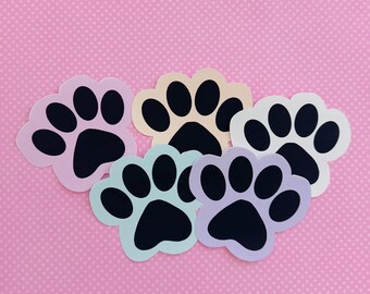 Paw Sticker, 2.6-Inch Die Cut – Matte or Holographic Finish for Planners