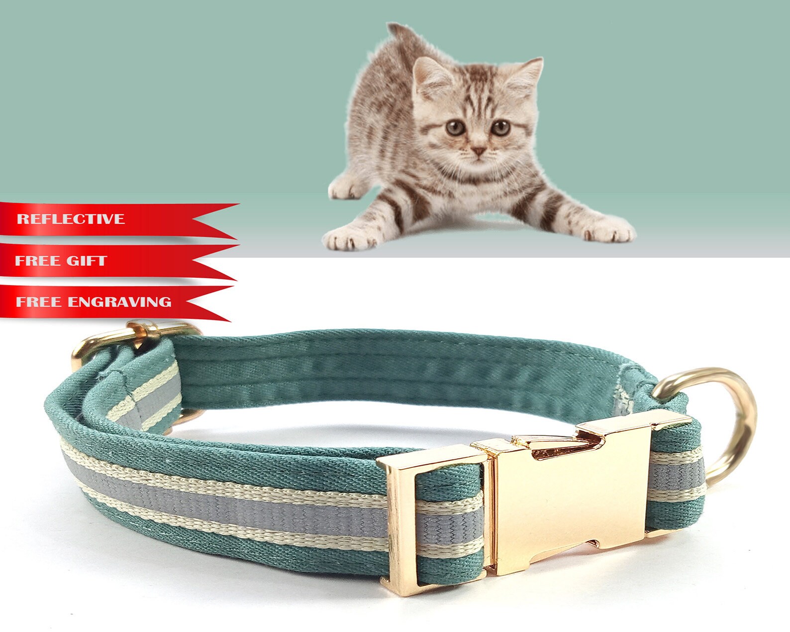 Breakaway Cat Collar with Bell - Yellowstone Y Logo Black/White