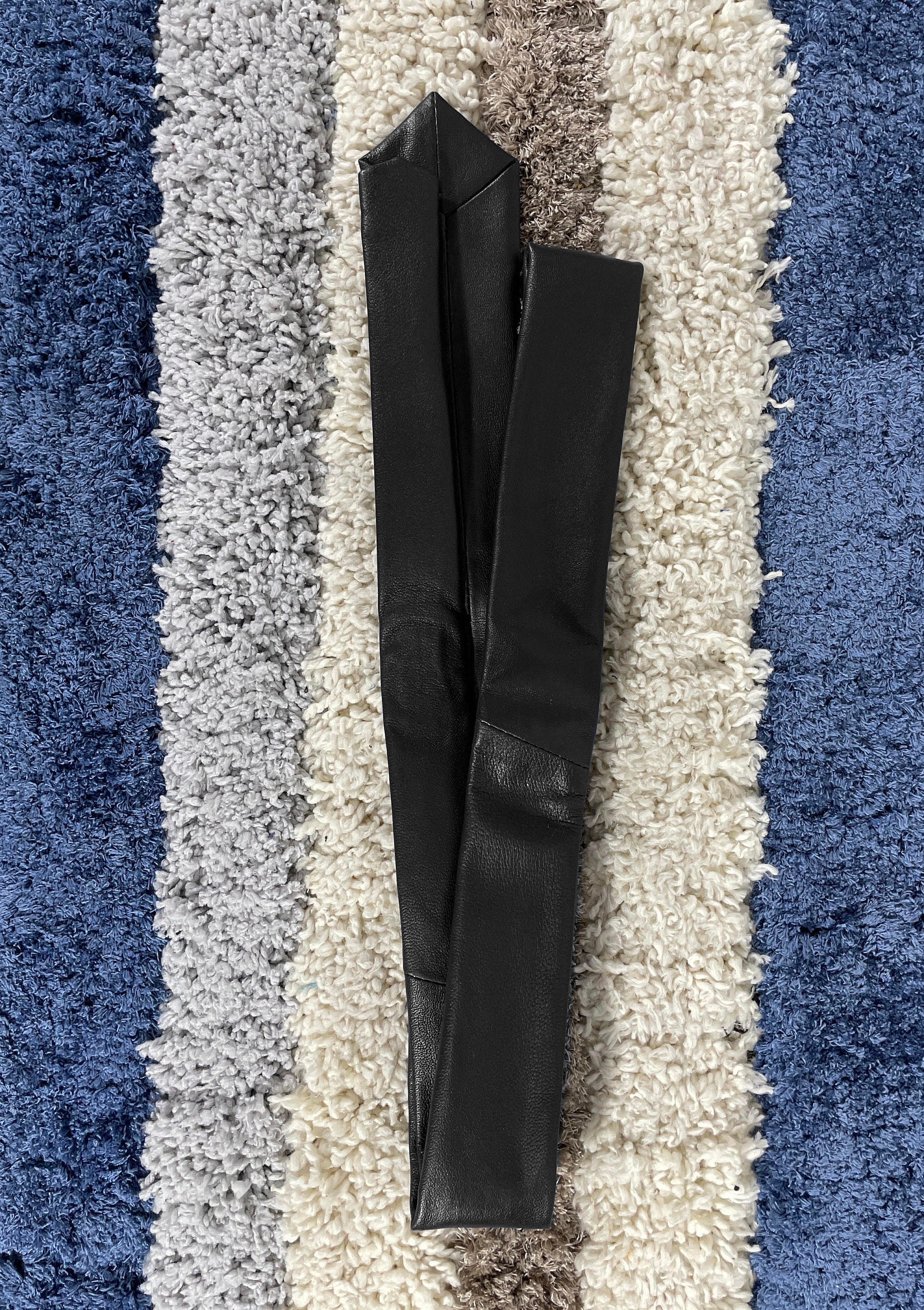 mens leather tie