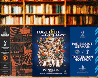 Spurs Fans: 2025 Super Cup & Europa Final Programmes + Glory 2025 Mag - 29.99