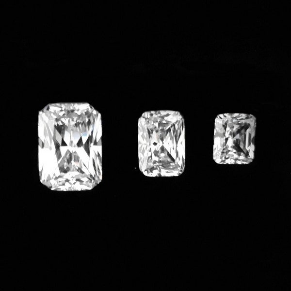 Octagon Princess Cut Gemstone/ Size Choice Loose Cubic Zirconia Gemstones/ Briolette Gemstone/ Raw High Quality Gemstone