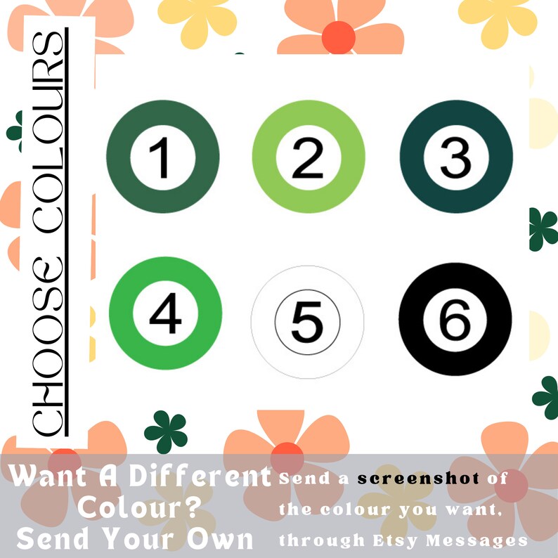 Green in Different Languages Green Background Print Custom