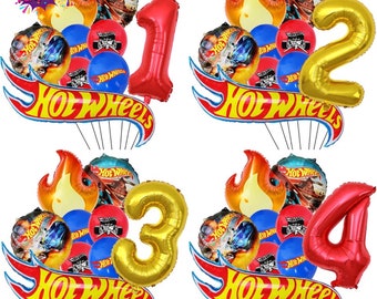 Car Hot Wheels balloon number kit Birthday Party DIY Decorations BN43