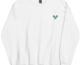 Tennis Logo Embroidered Unisex Sweatshirt | sporty preppy aesthetic sweatshirt | Tennis love | Tennis gift